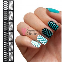 Stickere 3D sablon cu modele pentru unghii Cod F1206